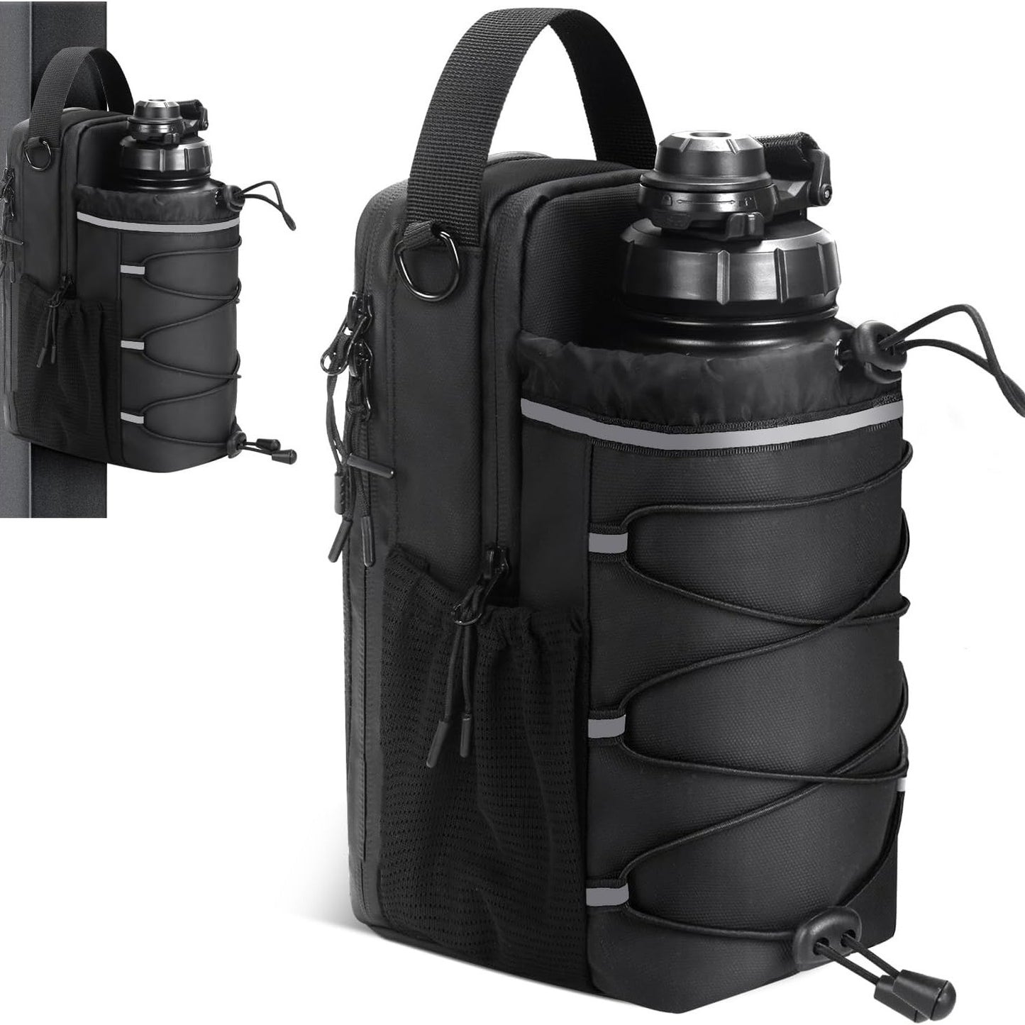 Fitness Magnetic Water Bottle With Magnet Large Sports Satchel, Hanging Bag