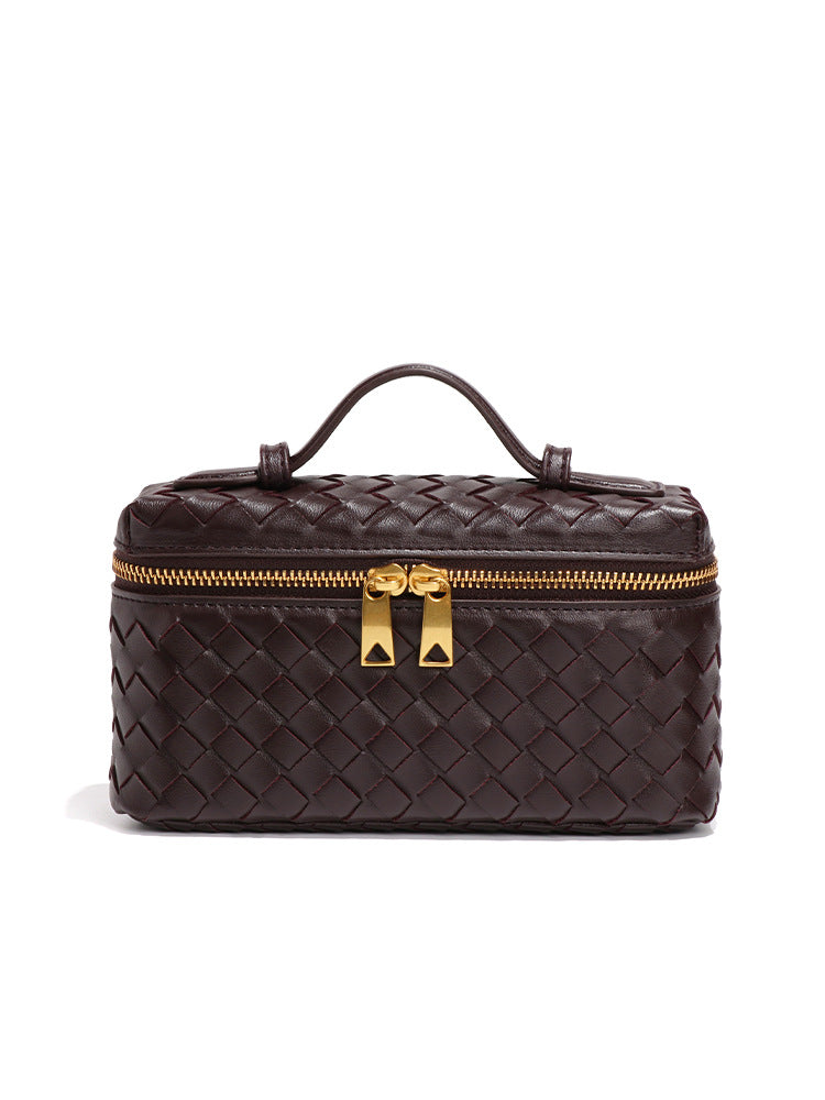 Innovative Hand-woven Fashion Box Portable Lunch Women's Messenger Bag