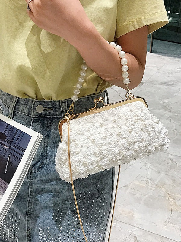 Pearl Trendy Korean Style Versatile Lady Rivet Bags