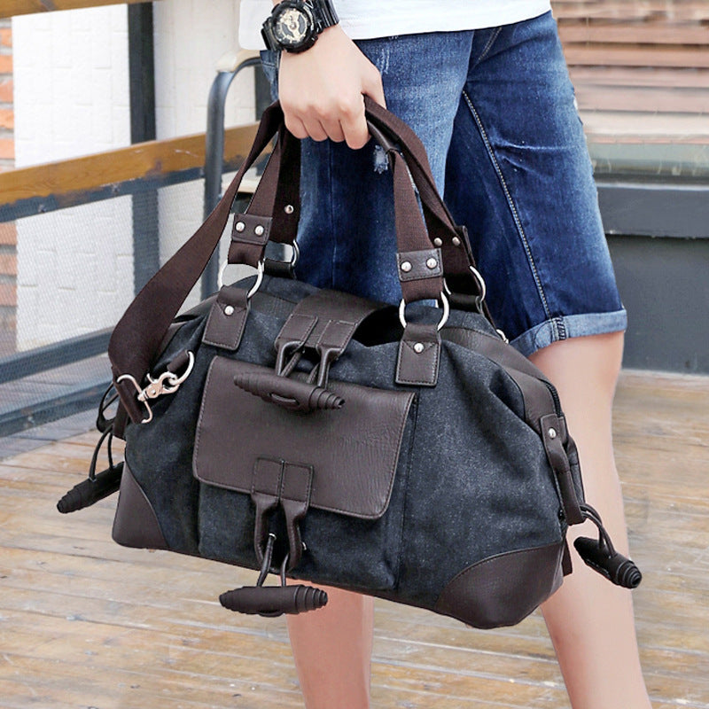 Men's Canvas Korean Style Fashion Large Capacity Men's Tote