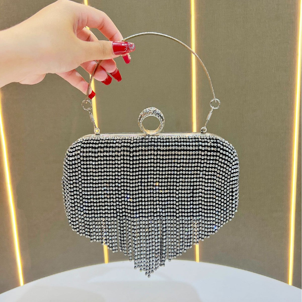 Women's Banquet Clutch Dress Diamond Tassel Bags