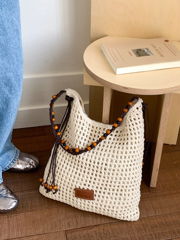 Seaside Vacation Style Artistic Retro Woven Portable Tote Bags
