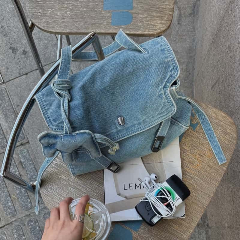 Denim Fashion Large Capacity Commuter Vintage Bags