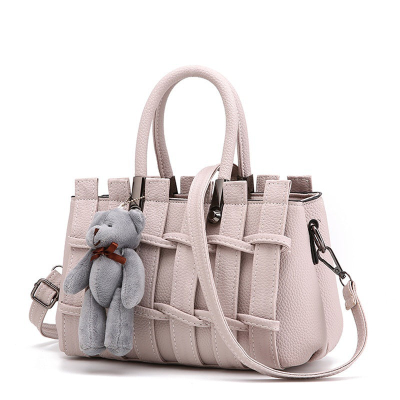 Women's Leather Korean Style Trendy Woven Bags