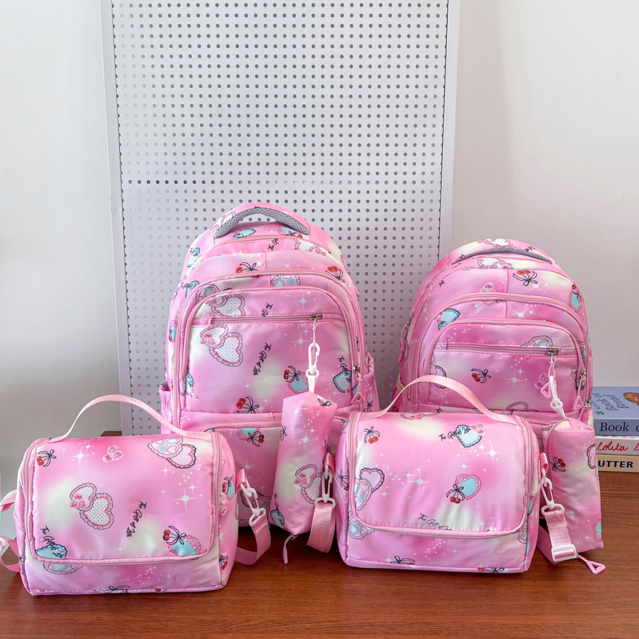 Printed For Junior High Three-piece Set Sky Backpacks