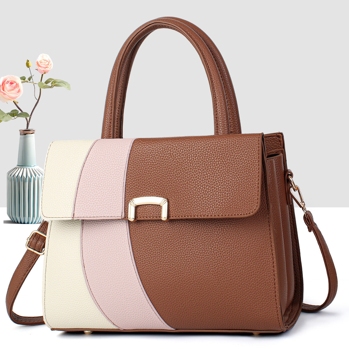 Women's Spring Contrast Color Female Lady Trendy Women's Handbag