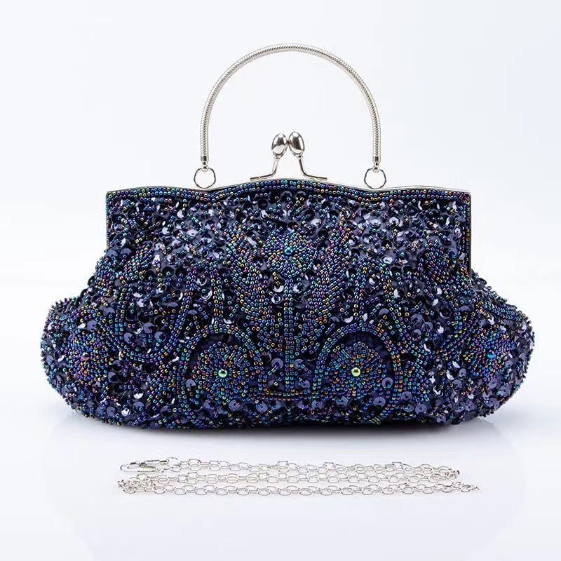 Pearl Embroidery Dinner Cheongsam Perfect Match Vintage Bridal Women's Handbag