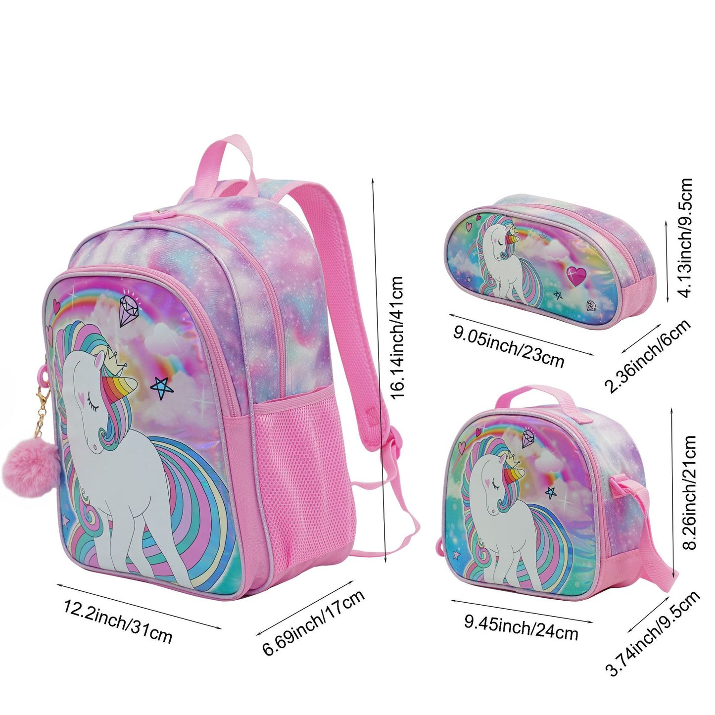 Women's & Men's Cartoon Cute Breathable Burden Reduction Three-dimensional Primary School Bag