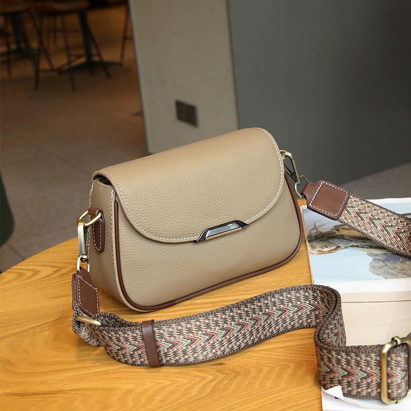 Women's Soft Leather Fashion Large Capacity Small Square Bag