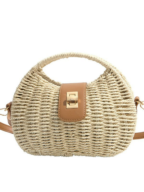 Women's French Minority Fashion Woven Straw Seaside Vacation Bags