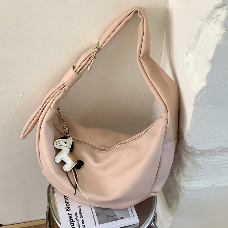 Women's Fashion Popular Solid Color Commuting Dumpling Women's Shoulder Bag