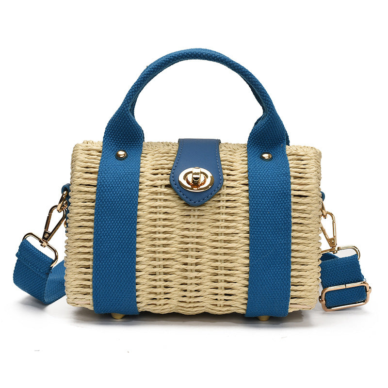 Women's Box Vacation Style Straw Simple Fashion Women's Shoulder Bag
