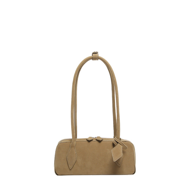 Women's Suede Baguette Underarm Fashion Texture Solid Women's Shoulder Bag