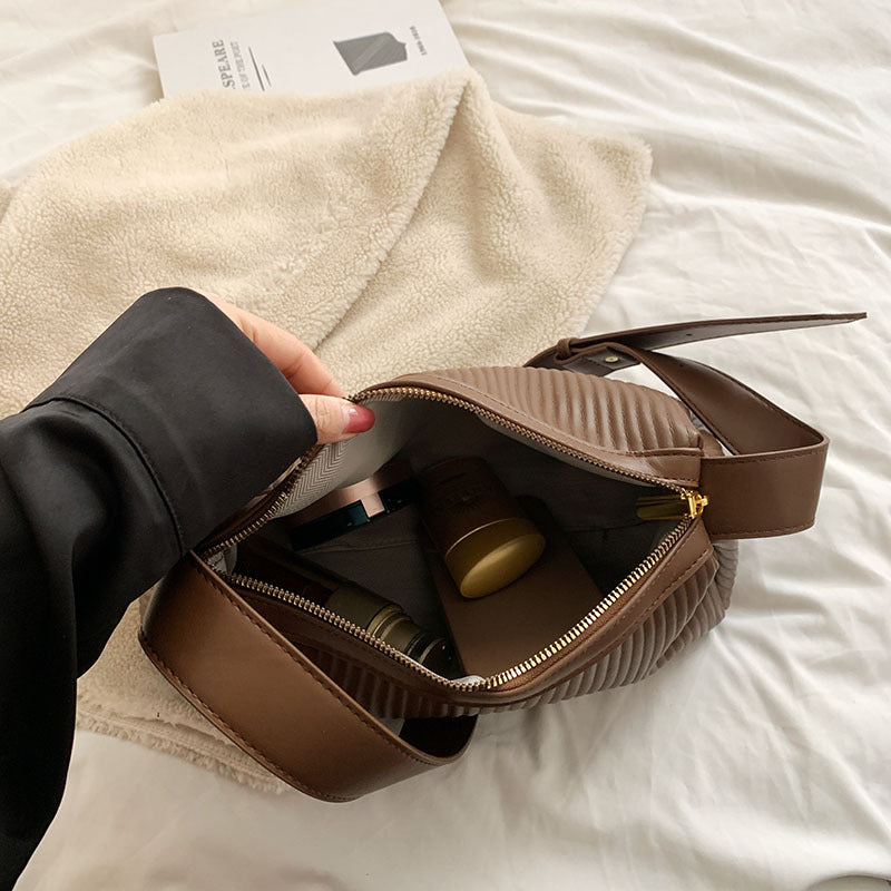 Women's Trendy Fashionable Striped Pleated Simple Graceful Bags