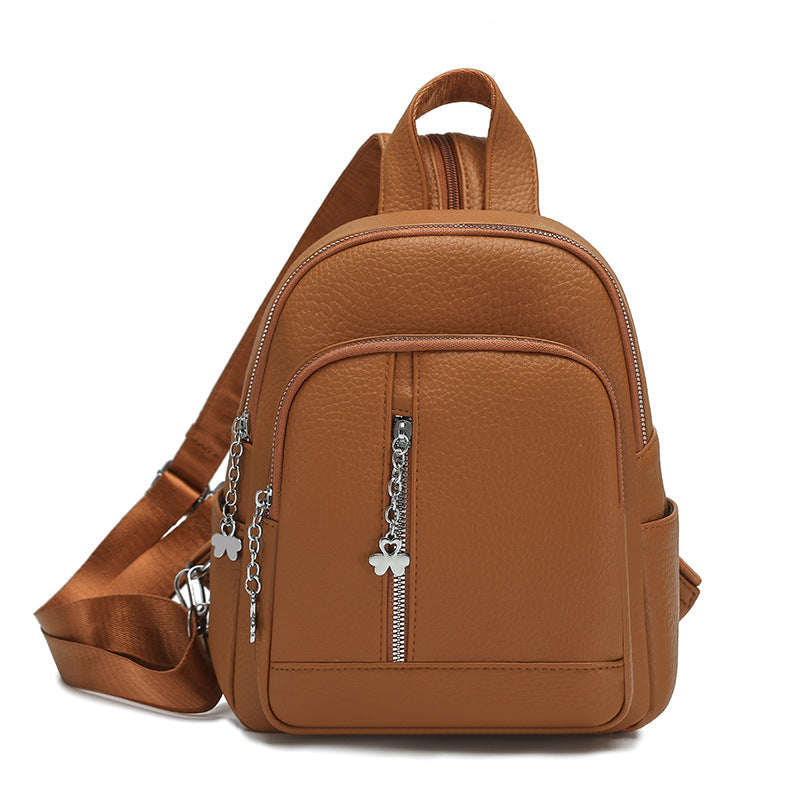 Elegant Graceful Soft Leather Fashion Commuter Women's Chest Bag, Fanny Pack