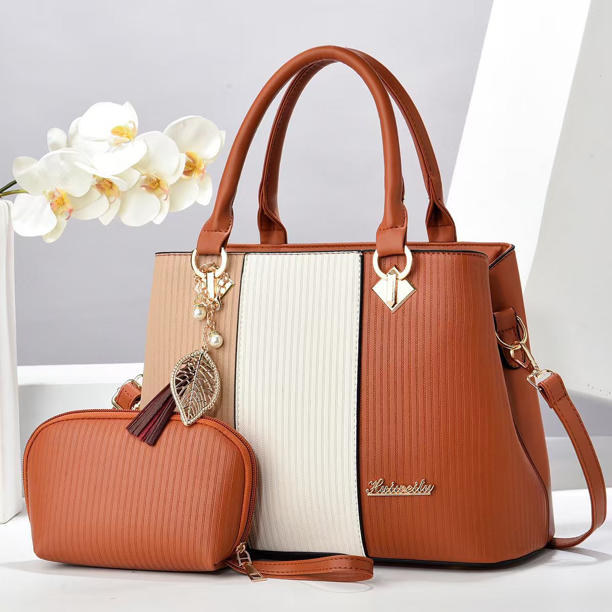 Graceful Women's Two-piece Large Capacity Commuter Bags