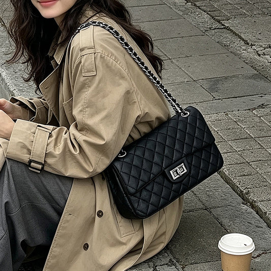 Women's Fashion Rhombus Chain Summer Versatile Small Square Bag