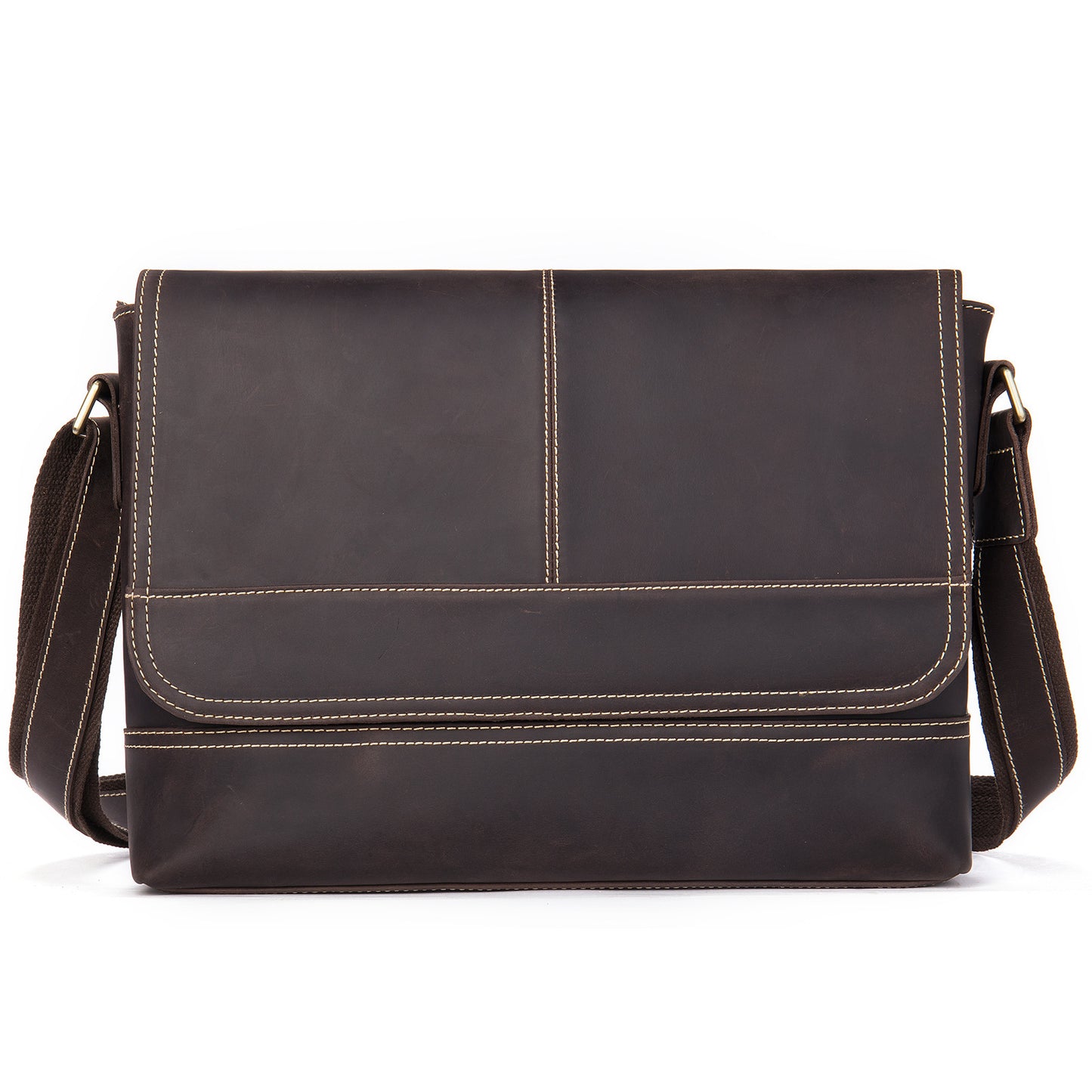 Men's Leather Fashion Crazy Horse First Layer Cowhide Men's Shoulder Bag
