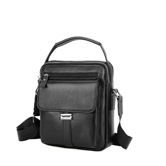 Men's Top Layer Cowhide Fashion Vertical Shoulder Bags