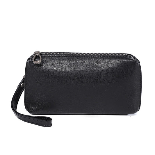 Men's Genuine Leather Clutch Soft Man's Long Men's Wallet
