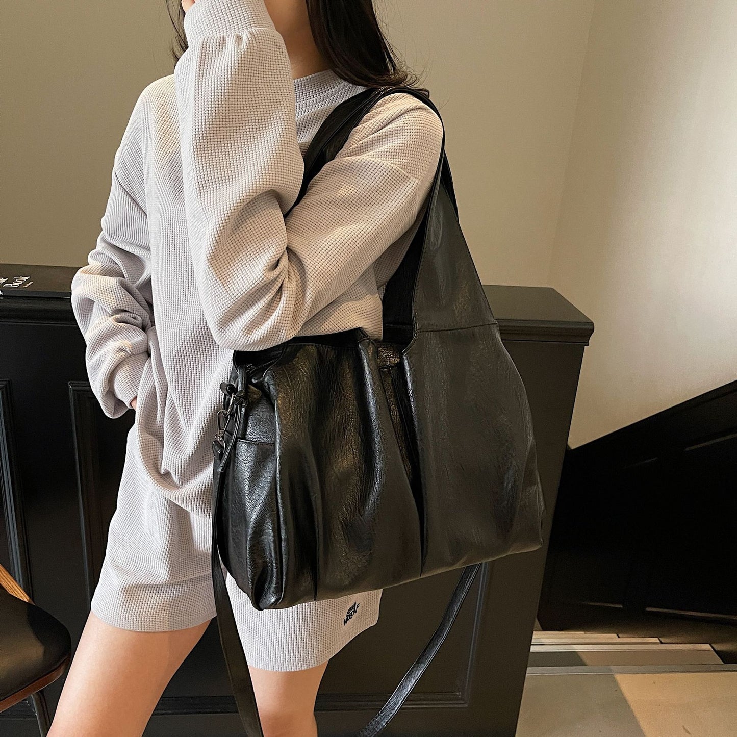 Women's Senior Large Capacity Versatile Portable Underarm Tote Bags
