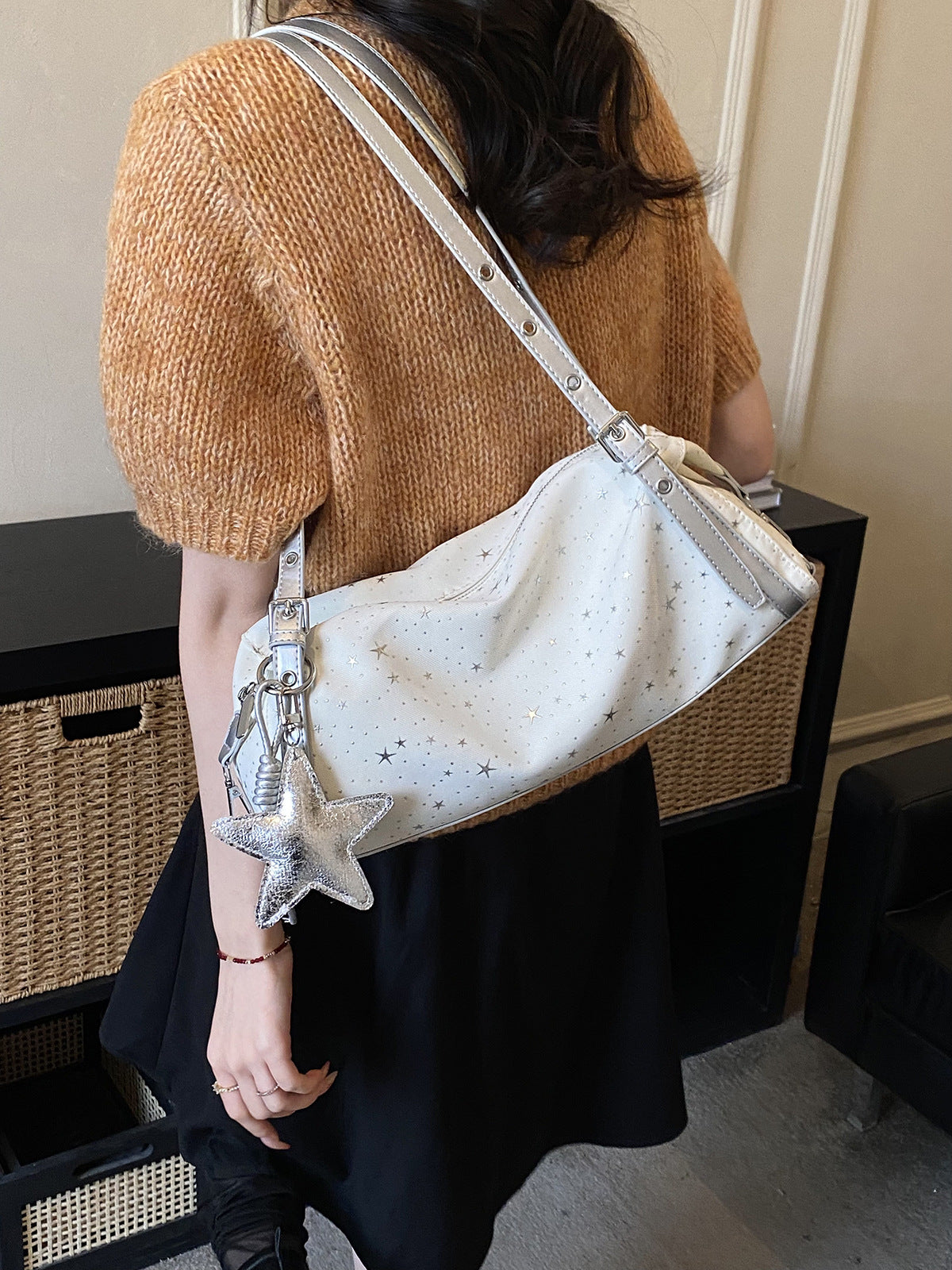 Women's Korean Style Canvas Large Capacity Portable Commuter Women's Messenger Bag