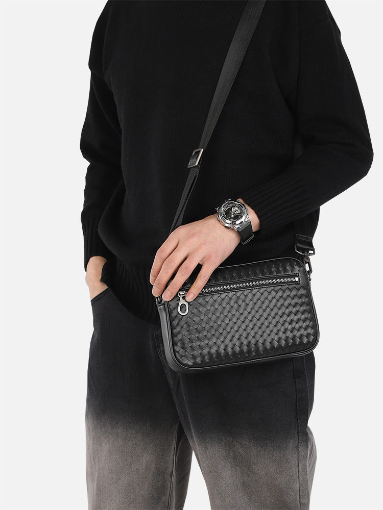 Popular Men's Stylish Fashion Woven Clutch Shoulder Bags