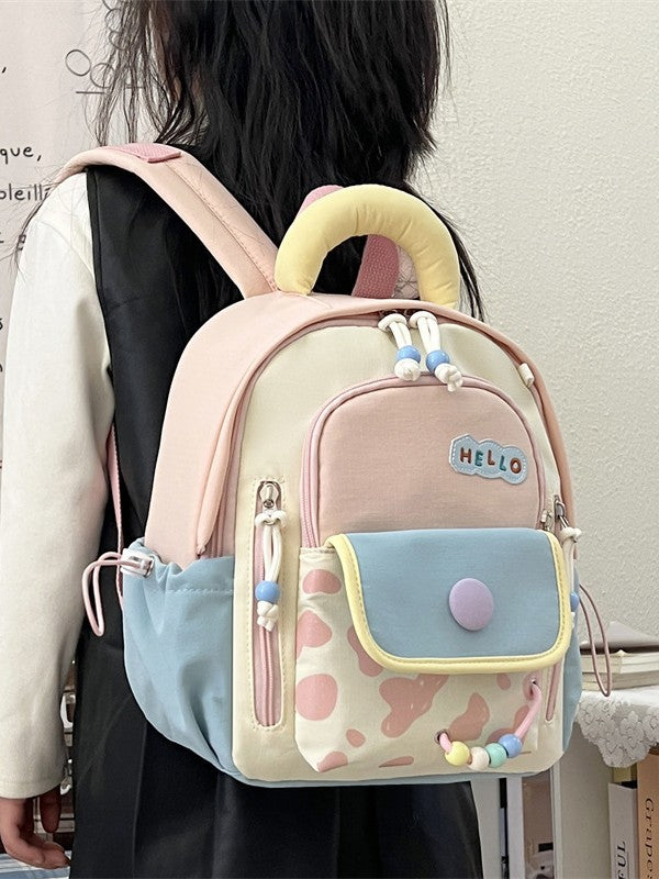 Women's Cute Dopamine Lightweight Contrast Color Good-looking Leisure Backpack