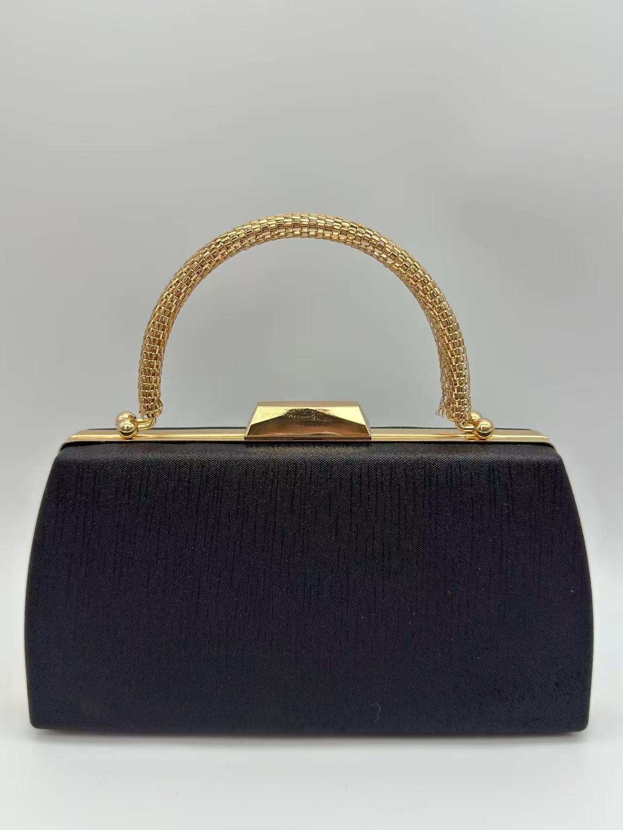 Women's Fashion Satin Chain Hard Simple Clutch Buckle