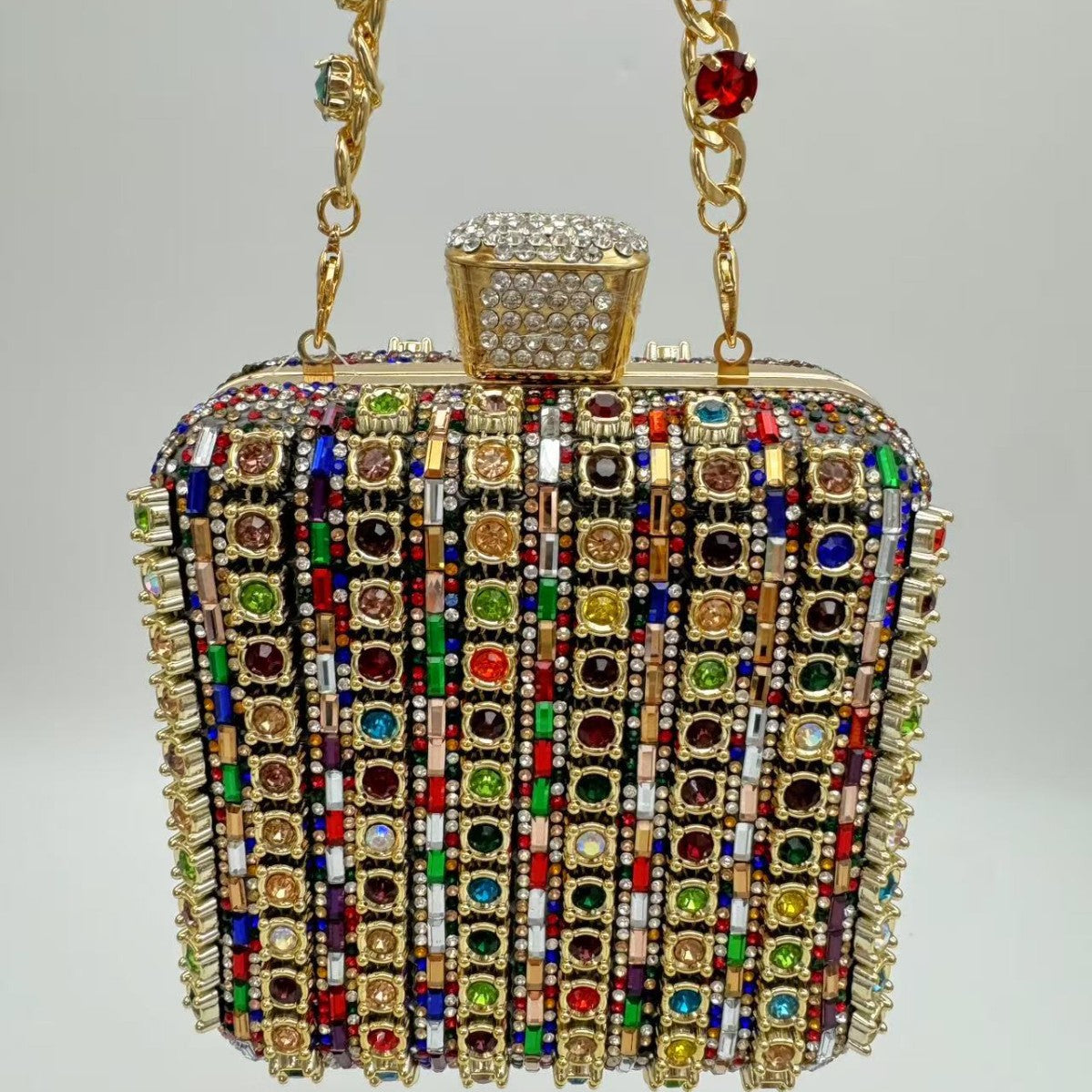 Handmade Chain Rhinestone Full Diamond Portable Dinner Bag