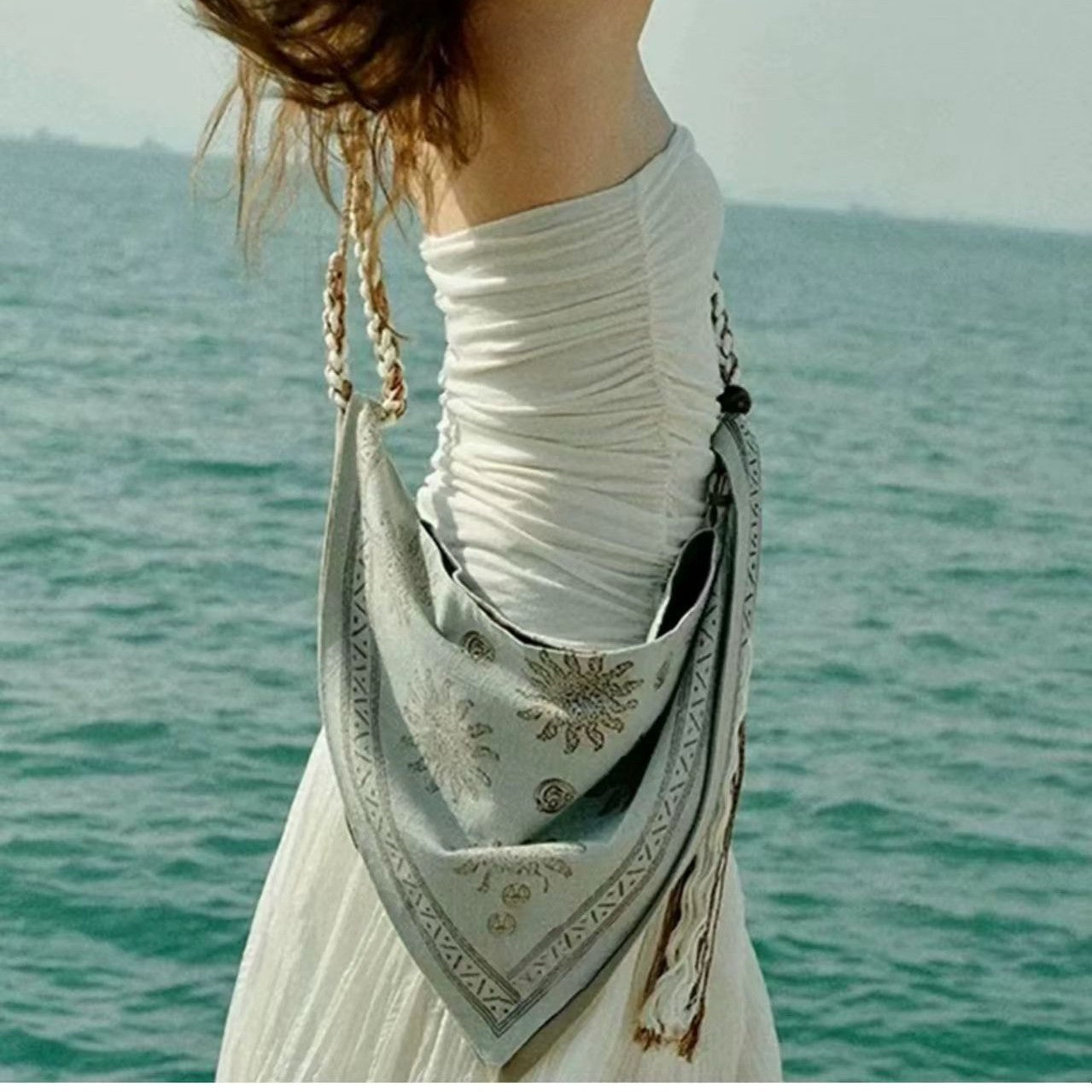 Women's Bohemian Style Tassel Linen Rope Woven Women's Messenger Bag