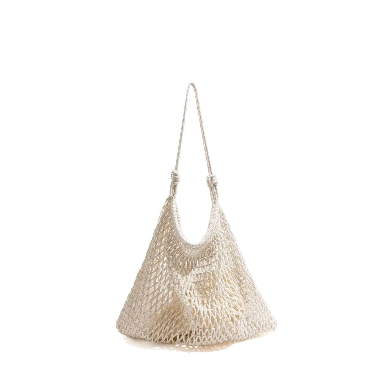 Hand-woven Fishing Net Hollow Mesh Large Capacity Totes Bags