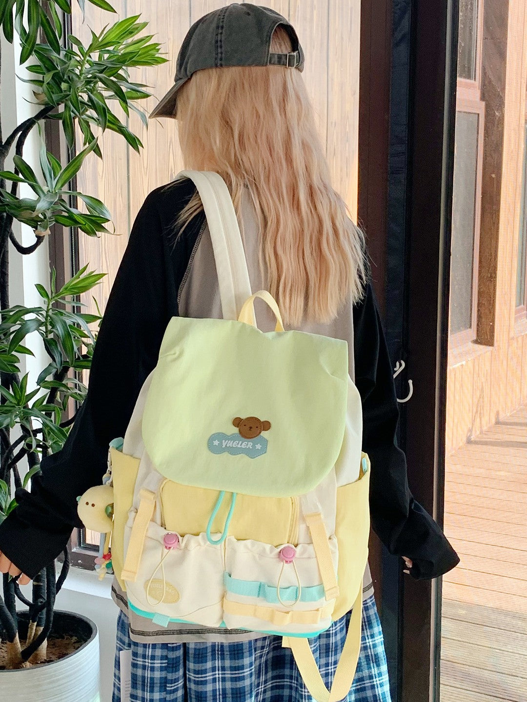Mori Style Good-looking Fresh Sweet Contrast Color Dopamine Junior Leisure Backpack