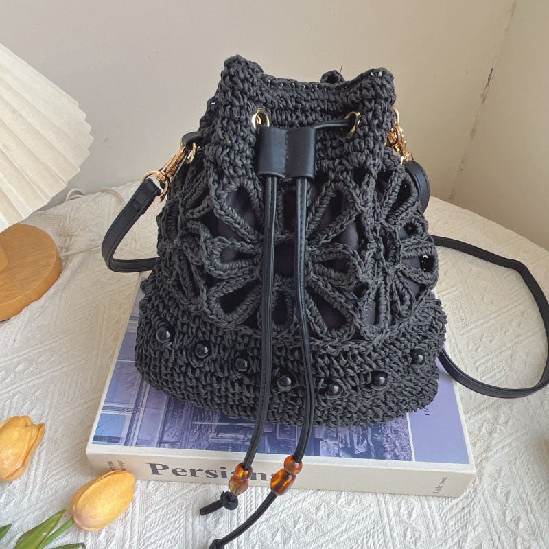 Women's Handmade Woven Beaded Beach Vacation Women's Shoulder Bag