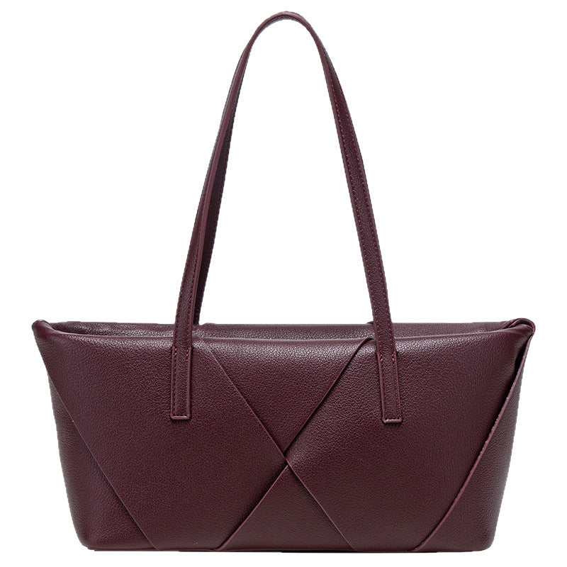 Women's Z Stylish Niche Splicing Portable Underarm Large Capacity Women's Handbag