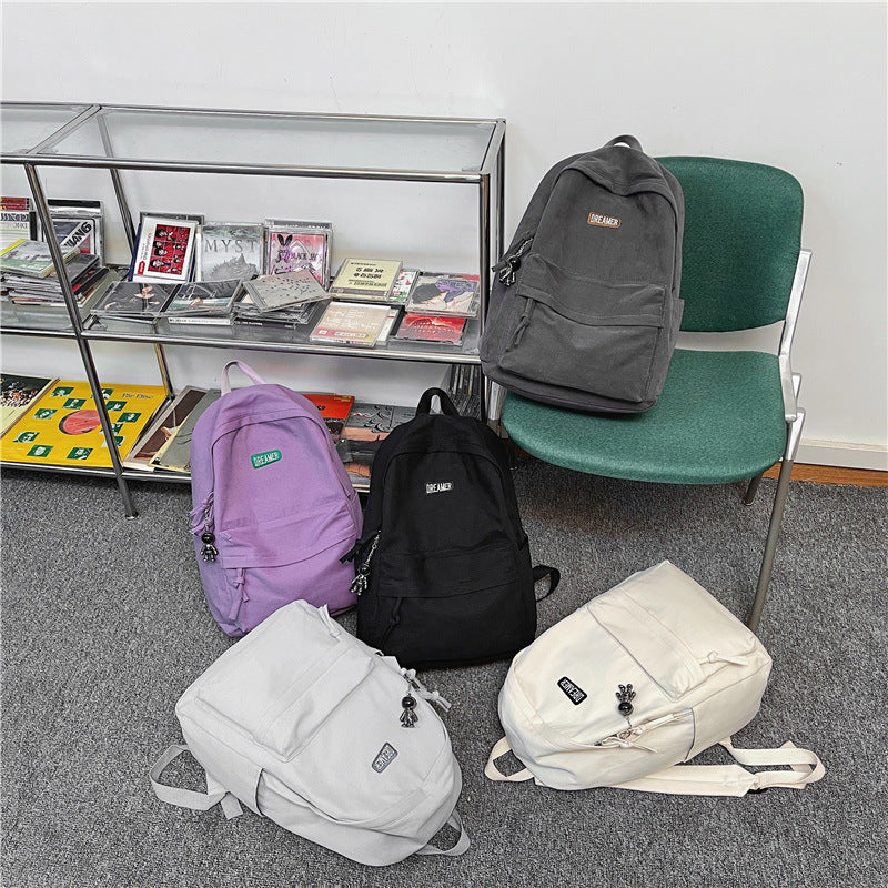 Simple Solid Color College Good-looking Lightweight Bags