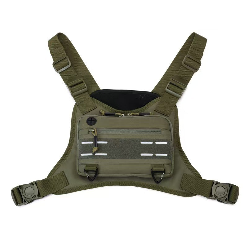 Men's Tactics Training Running Function Vest Military Men's Chest Bag