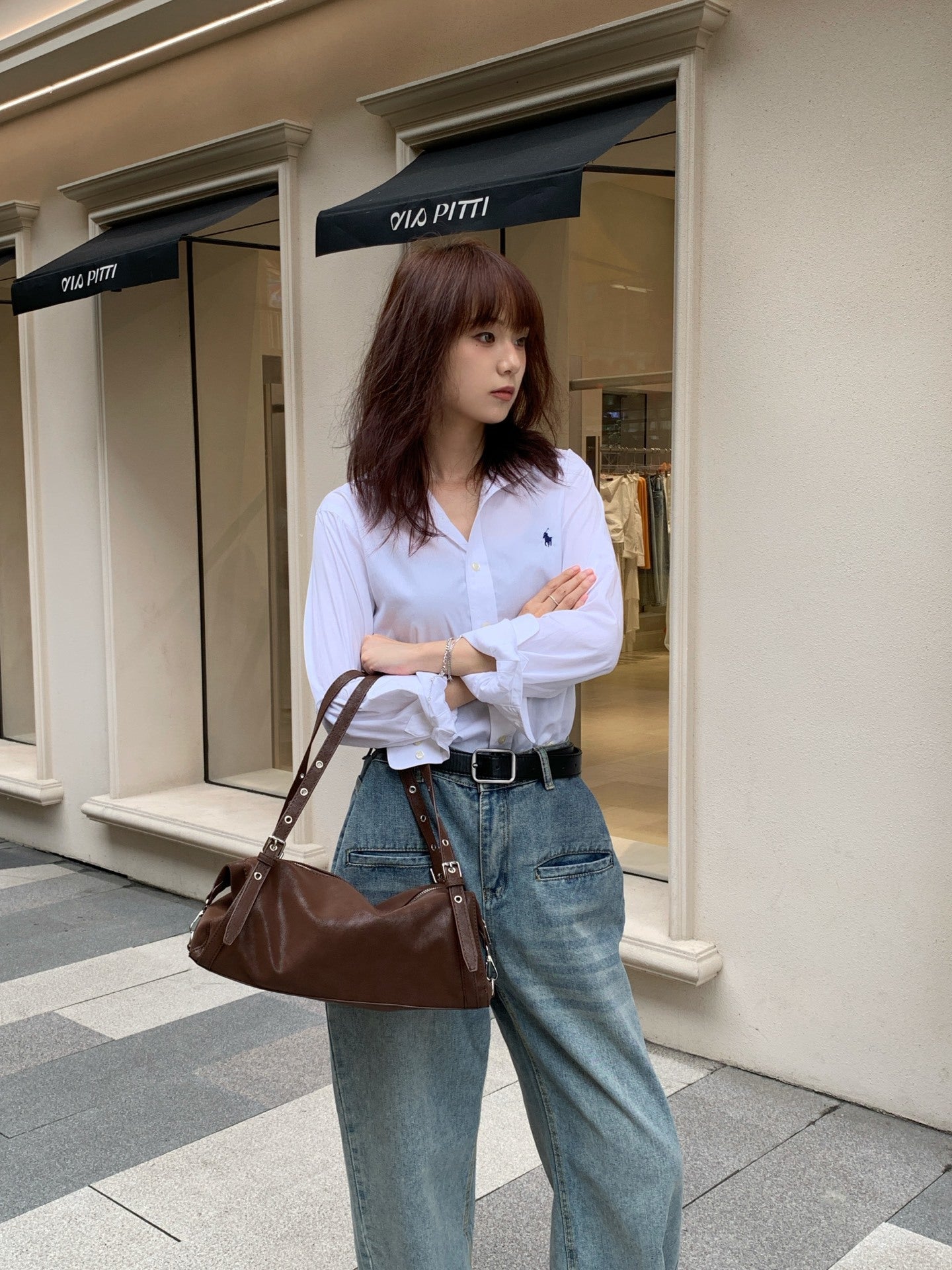 Women's Soft Leather Commuter Large Capacity Pillow Bags