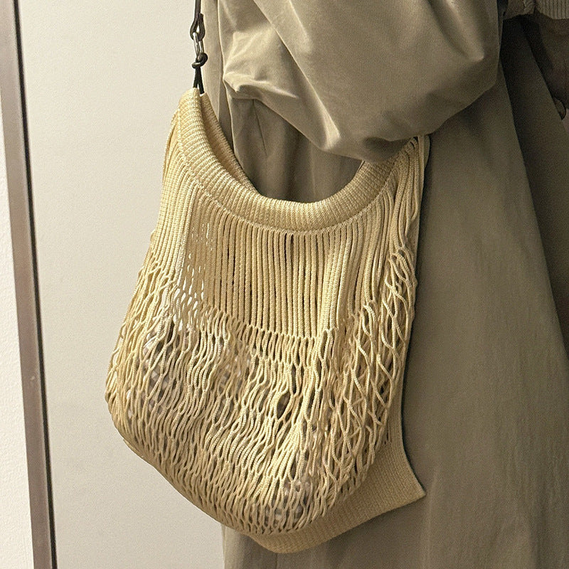 Net Strap Shopping Large Capacity Underarm Women's Shoulder Bag