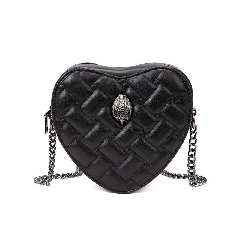 Women's Peach Heart Diamond Eagle Bird Head Women's Messenger Bag