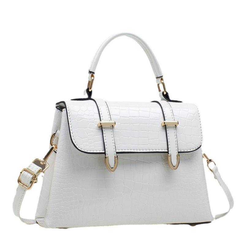 Comfortable Women's Crocodile Pattern Bright Leather Women's Shoulder Bag