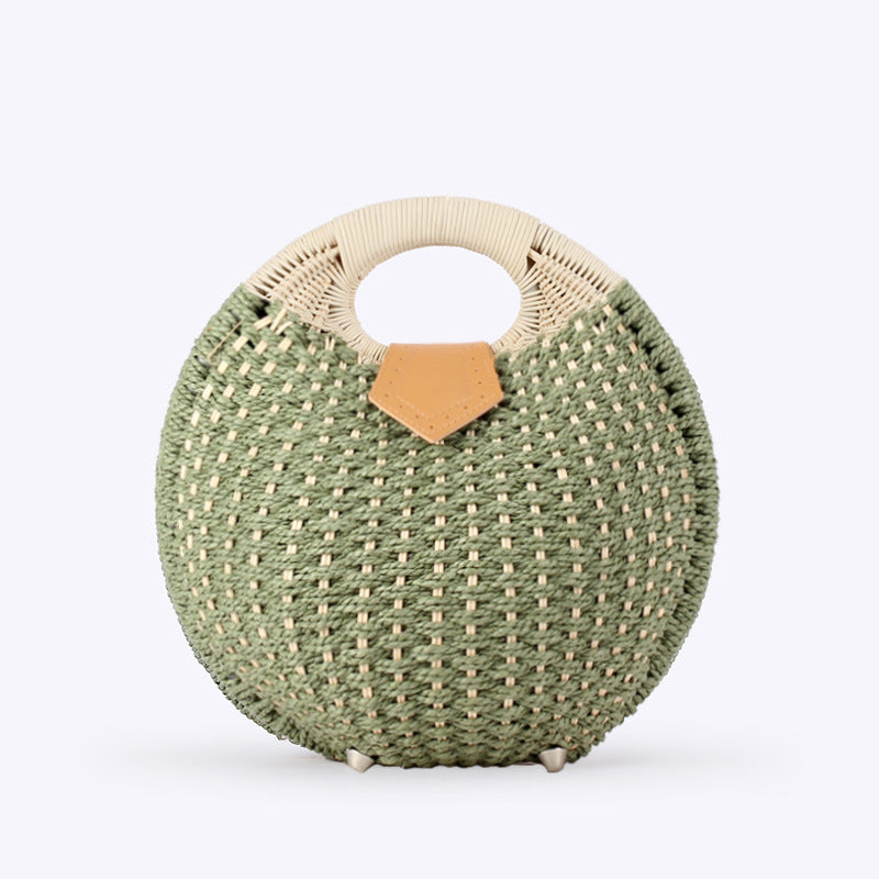 Fashion Shell Cute Personality Rattan Weave Beach Vacation Straw Women's Handbag