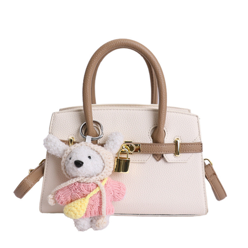 Women's Large Capacity Shell Fashionable Stylish Commuter Textured Small Square Bag