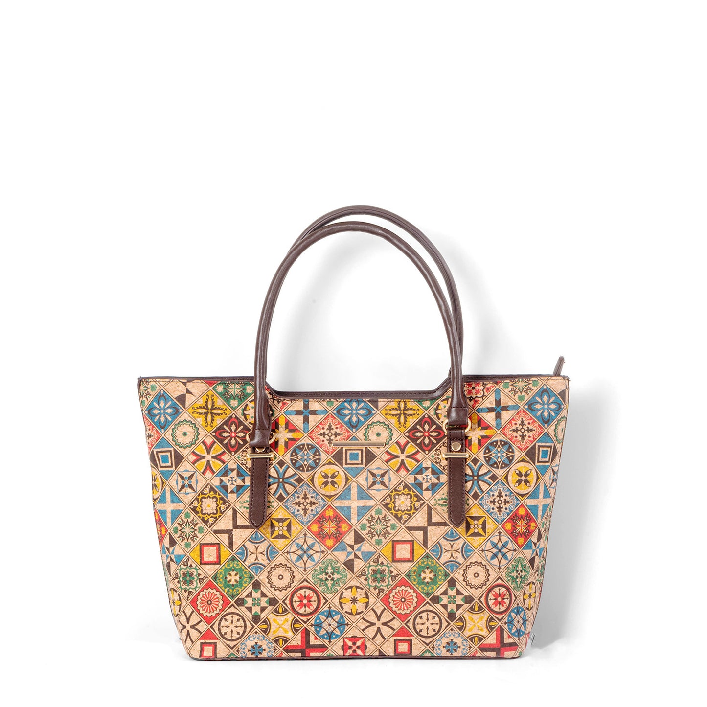Women's Leather Large Capacity Commuter Retro Pattern Design Women's Handbag