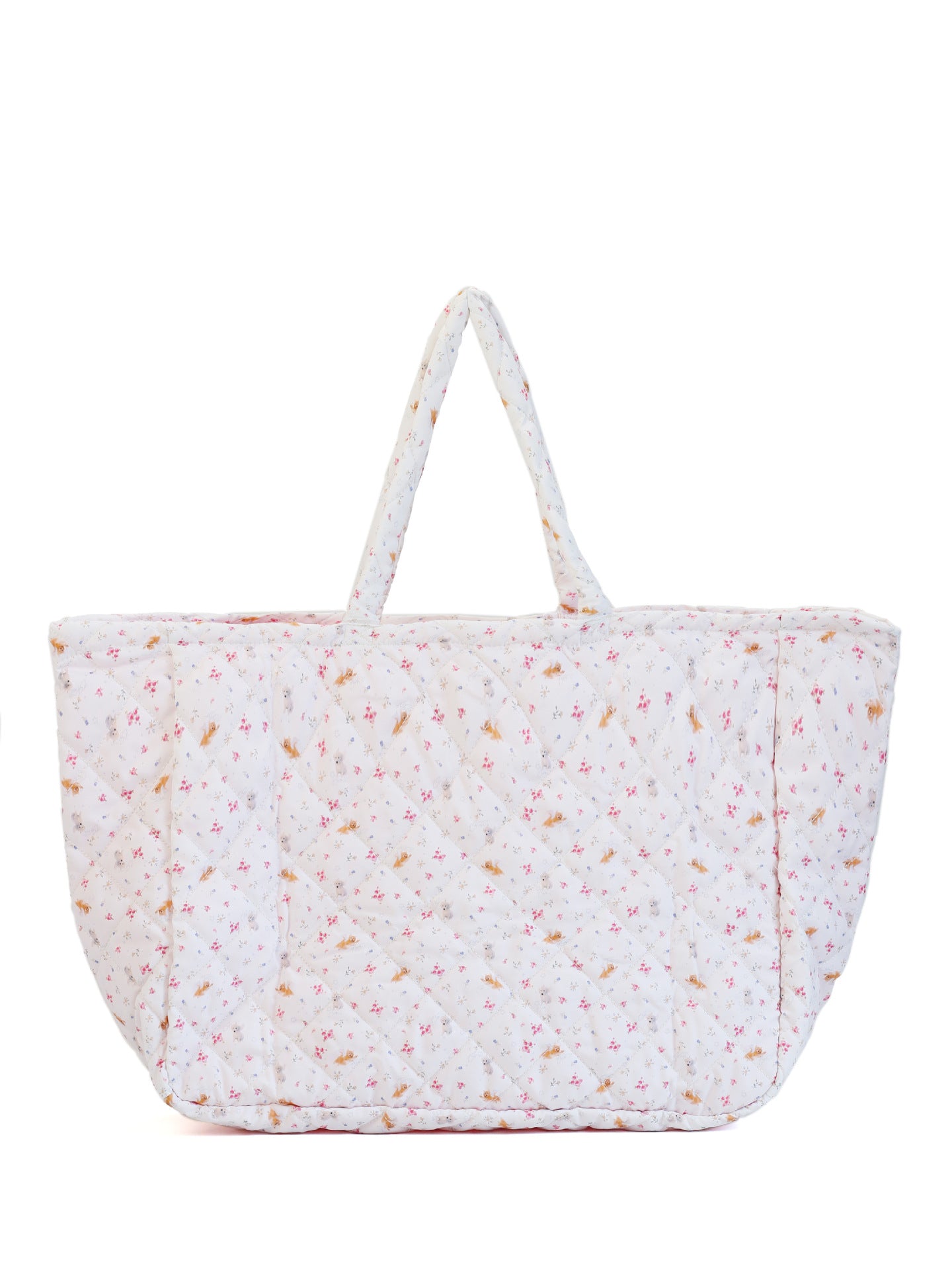 Design Rhinestone Floral Plaid Large Capacity Seaside Vacation Beach Women's Shoulder Bag