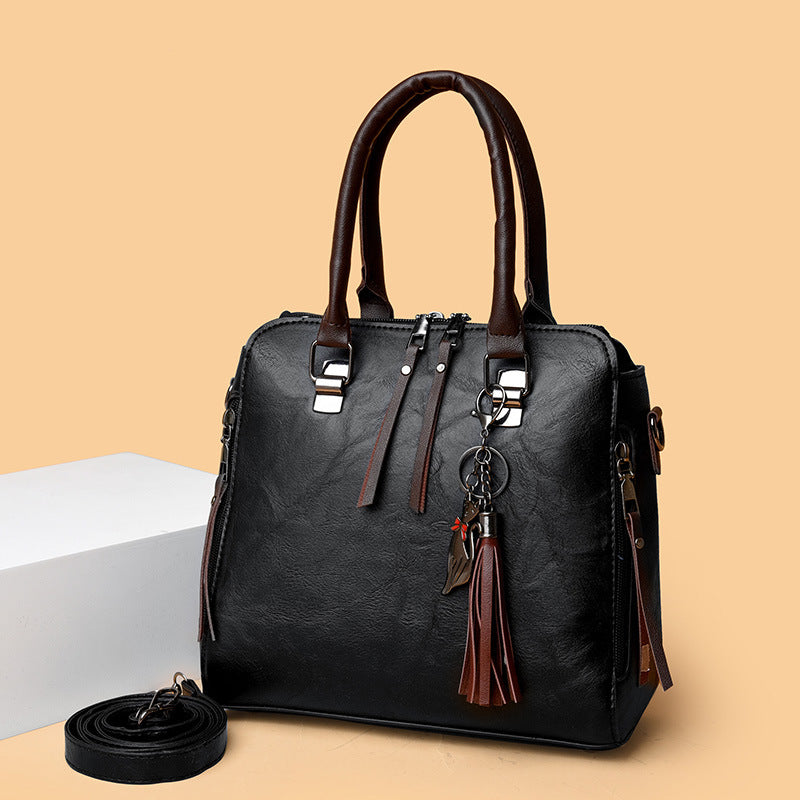 Unique Women's Retro Mother Oil Leather Bags