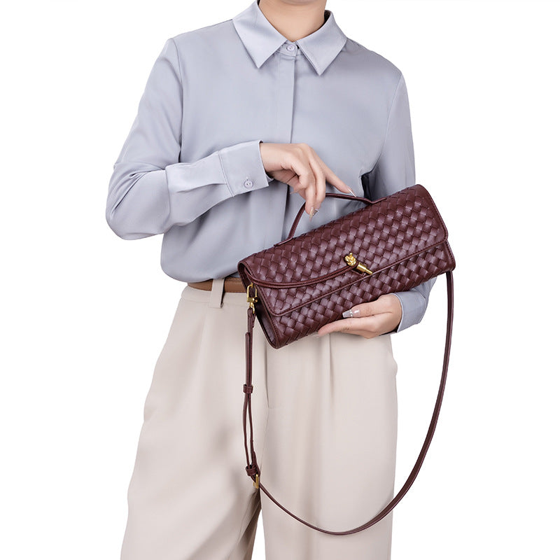 Slouchy Hand-woven File Fashion Horizontal Versatile Bags