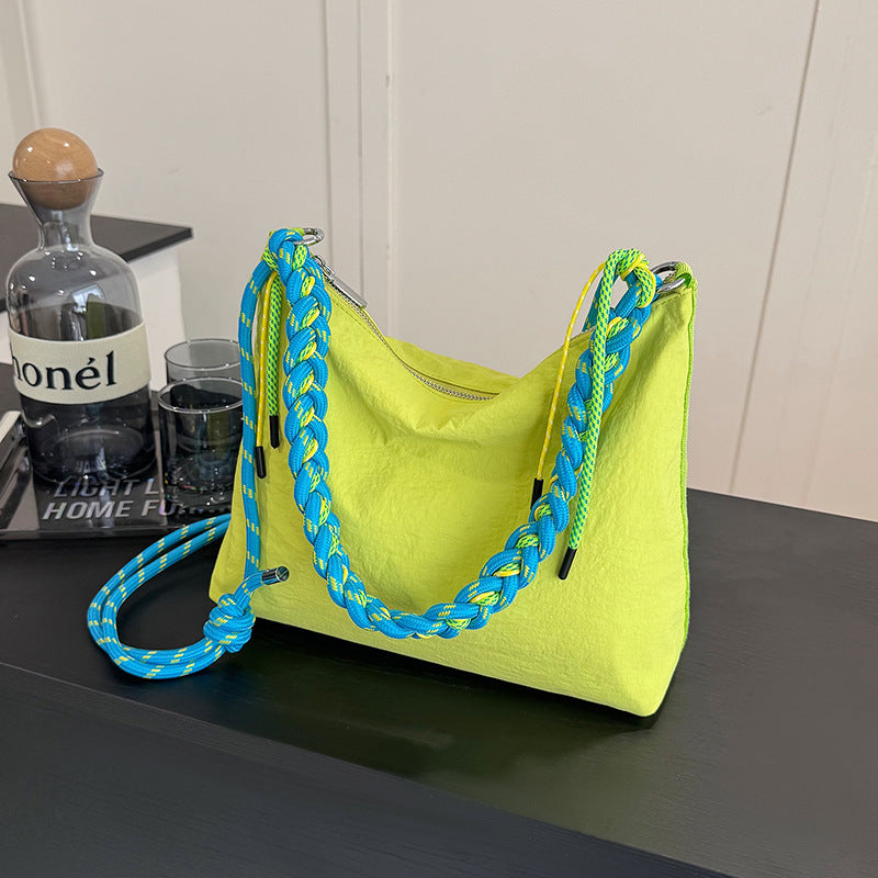 Korean Style Nylon Cloth Personalized Female Minority Braid Rope Bags