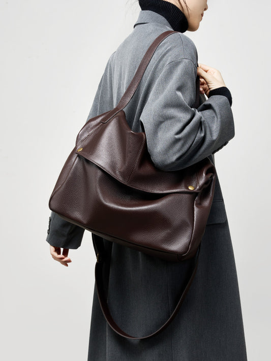 Women's Winter Large Capacity One Genuine Leather Women's Messenger Bag