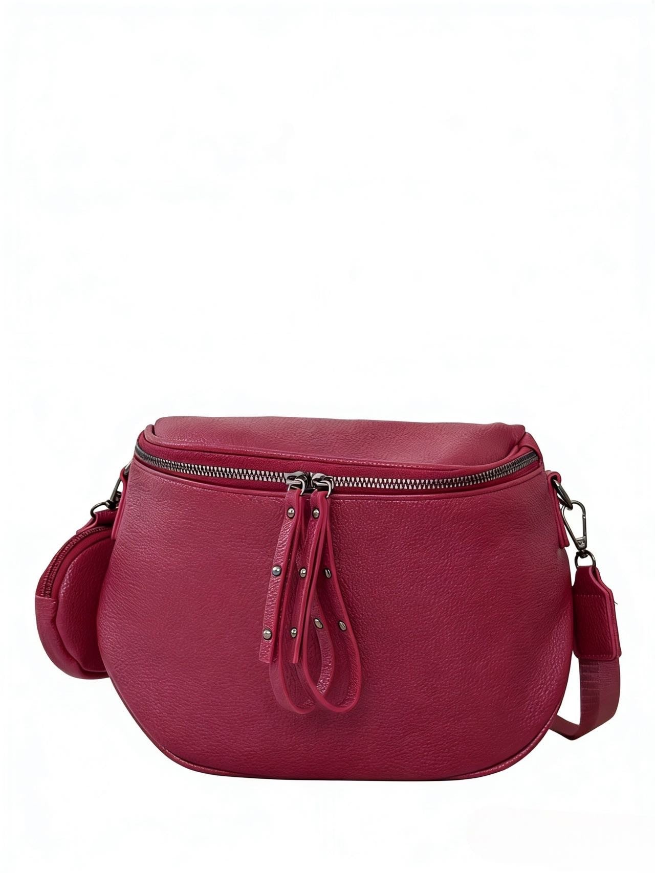 Women's Leather Large Capacity Saddle Trendy Full Women's Messenger Bag
